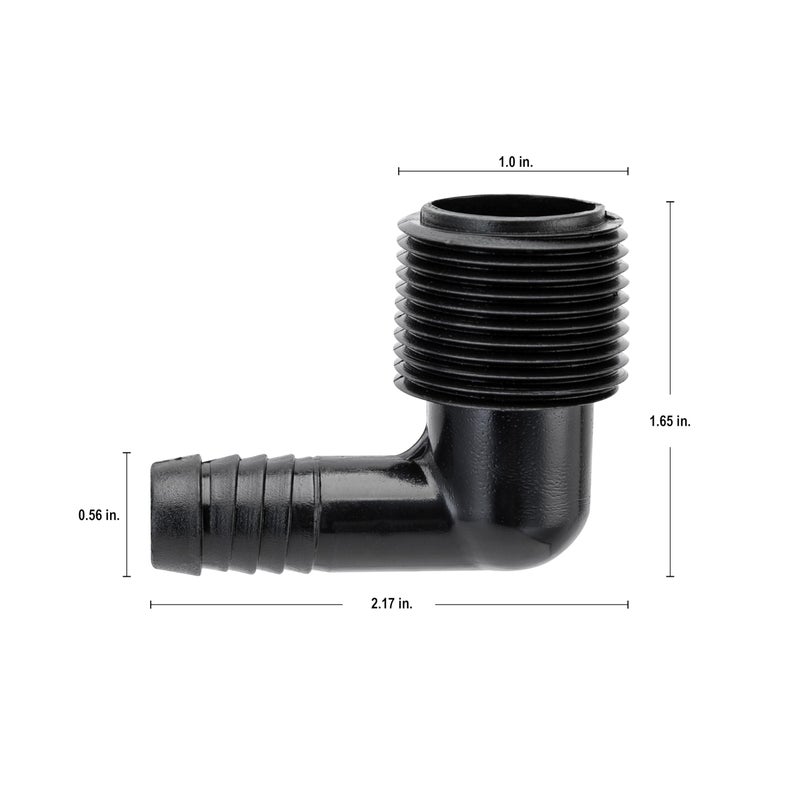 Orbit 94360 - 3/4" MPT x 1/2" Barb Riser Flex Sprinkler Swing Pipe Elbow - Image 2